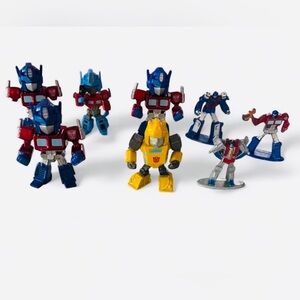 Transformers Mini Figure Lot Optimus Prime Bumblebee Starscream